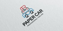 Paper Car Logo Design Template Screenshot 1