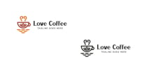 Love Coffee Cafe Logo Design Screenshot 3