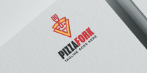 Pizza Fork Logo Design Screenshot 1