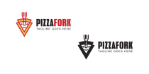 Pizza Fork Logo Design Screenshot 2