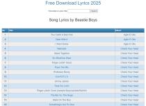 Song Lyrics Script with Song Database Screenshot 2