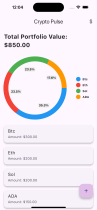 Crypto Pulse - Flutter Portfolio Management App Screenshot 1