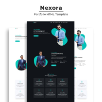 Nexora - Portfolio Landing Page HTML Template Screenshot 1