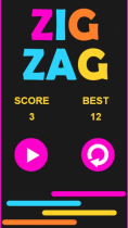 Zig Zag - HTML5 Game - Construct 3 Template Screenshot 3