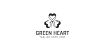 Green Heart Logo Template Design Screenshot 2