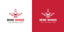 Wine Wings Logo Template Screenshot 1