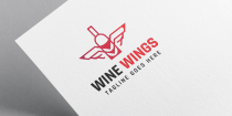 Wine Wings Logo Template Screenshot 2